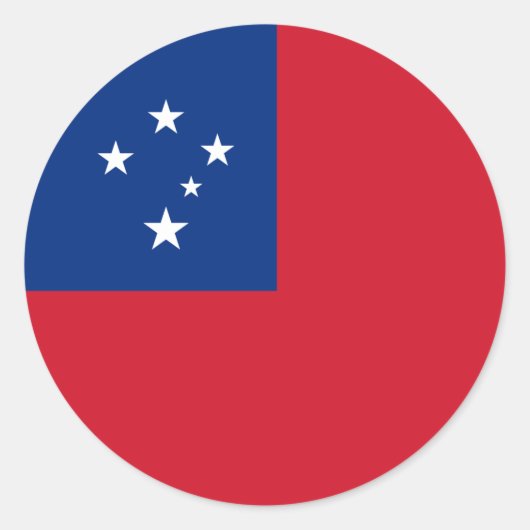 Samoa-vlag, vlag van Samoa Ronde Sticker (Voorkant)