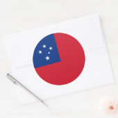 Samoa-vlag, vlag van Samoa Ronde Sticker (Envelop)