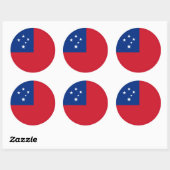 Samoa-vlag, vlag van Samoa Ronde Sticker (Vel)