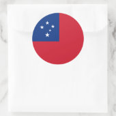 Samoa-vlag, vlag van Samoa Ronde Sticker (Tas)