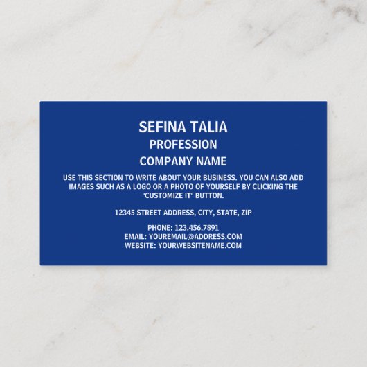 Samoa-vlag, vlag van Samoa Visitekaartje (Achterkant)