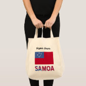 Samoa Vlag Zwarte Personalisatie Tote Bag (Voorkant (product))