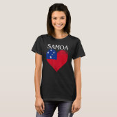 Samoa Vlaggenhart voor Samoaans T-shirt (Voorkant volledig)