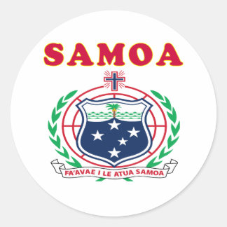 Samoa Wapenschild Design Ronde Sticker