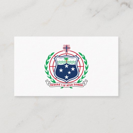 Samoa Wapenschild, Samoa Visitekaartje (Voorkant)
