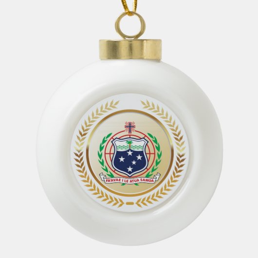 Samoa-wapenstilstand Keramische Bal Ornament (Voorkant)