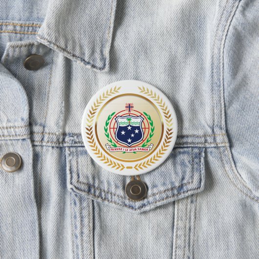 Samoa-wapenstilstand Ronde Button 7,6 Cm (In situ)