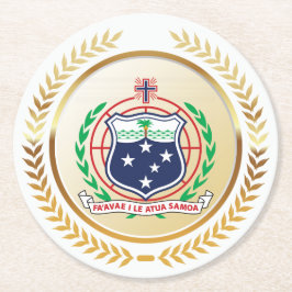 Samoa-wapenstilstand Ronde Kartonnen Onderzetter