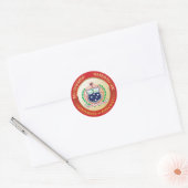 Samoa-wapenstilstand Ronde Sticker (Envelop)