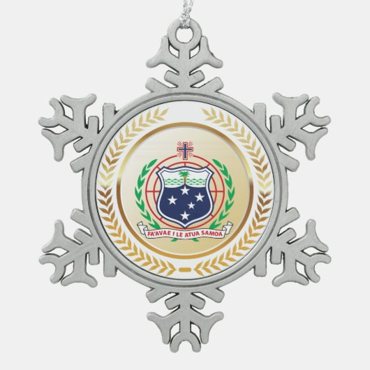 Samoa-wapenstilstand Tin Sneeuwvlok Ornament (Voorkant)