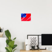 Samoa - Waving Flag - Poster (Thuiskantoor)