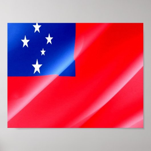 Samoa - Waving Flag - Poster (Voorkant)