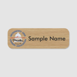 SAMOA Wooden Logo Name Tag