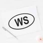 Samoa "WS" Ovale Sticker (Envelop)