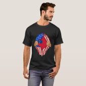 Samoaans bloed in mij Samoa vlag cadeau T-shirt (Voorkant volledig)