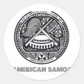 Samoaans embleem ronde sticker (Voorkant)
