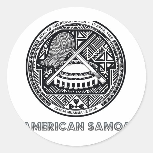 Samoaans embleem ronde sticker (Voorkant)