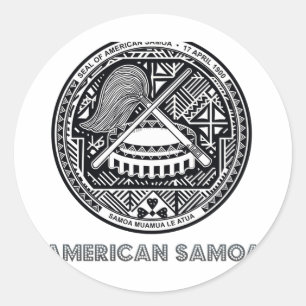 Samoaans embleem ronde sticker