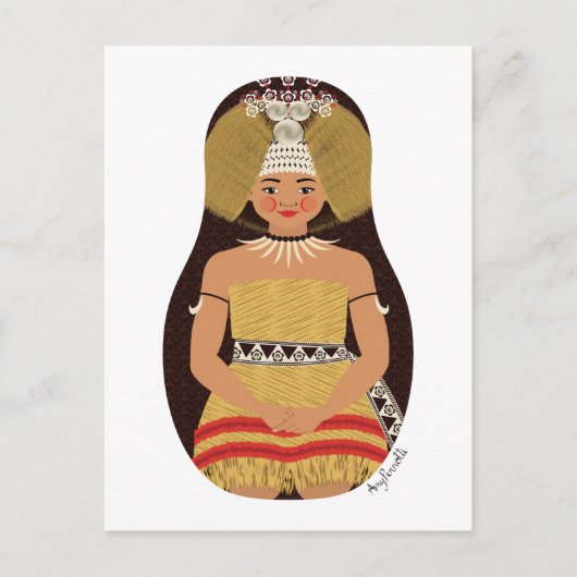 Samoaans Matroesjka Ansichtkaart Briefkaart (Voorkant)