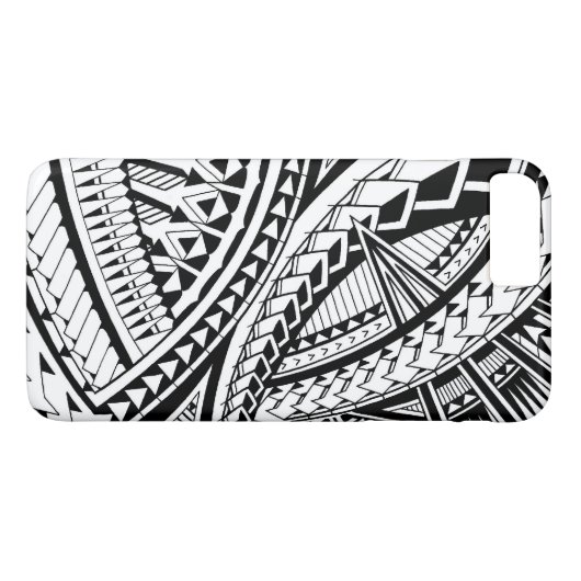 Samoaans tattoo patroon Case-Mate iPhone case (Achterkant (Horizontaal))