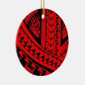 Samoaans tribaal tattoo patroon met hoofdelementen keramisch ornament (Rechts)