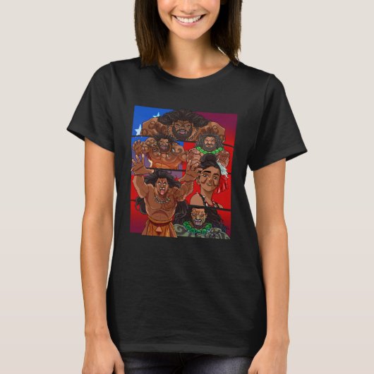 Samoaanse Aiga Pride Polynesische Maori Haka Dans  T-shirt (Voorkant)