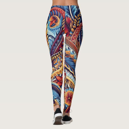 Samoaanse, Polynesische cultuur geïnspireerd Leggings (Achterkant)