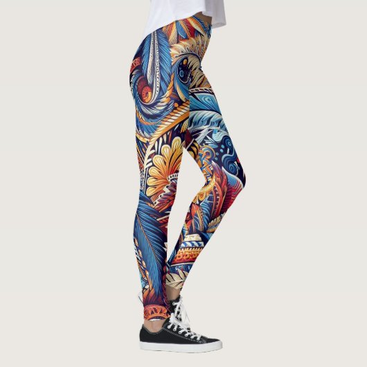 Samoaanse, Polynesische cultuur geïnspireerd Leggings (Rechts)