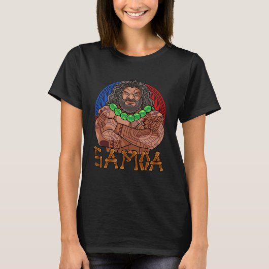 Samoaanse Pride Polynesische krijger Samoa Tatau C T-shirt (Voorkant)