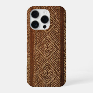Samoaanse Tapa Hawaïaanse Nep Houten Surfplank iPhone 16 Pro Hoesje