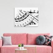 Samoaanse tribal tattoo kunst canvas afdruk (Insitu (Woonkamer))