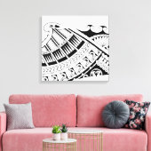 Samoaanse tribal tattoo kunst canvas afdruk (Insitu (Woonkamer))