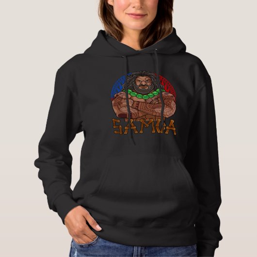 Samoaanse trots Polynesische krijger Samoa Tatau-c Hoodie (Voorkant)