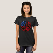 Samoaanse trots Polynesische krijger Tatau Samoa v T-shirt (Voorkant volledig)