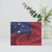 Samoaanse vlag briefkaart (Staand voorkant)
