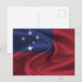Samoaanse vlag briefkaart (Voorkant / Achterkant)