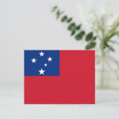Samoaanse vlag briefkaart (Staand voorkant)