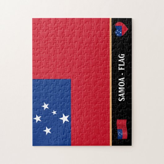 Samoaanse vlag en Samoaans land/Samoa-eilanden Legpuzzel (Verticaal)