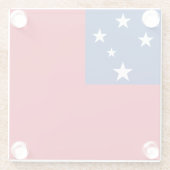 Samoaanse vlag glazen onderzetter (Achterkant)