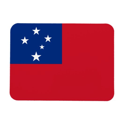 Samoaanse vlag magneet (Horizontaal)
