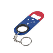Samoaanse vlag mini flessenopener (Achterkant Gekanteld)