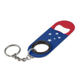 Samoaanse vlag mini flessenopener (Voorkant Gekanteld)