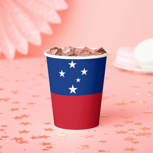 Samoaanse vlag papieren bekers (Insitu)