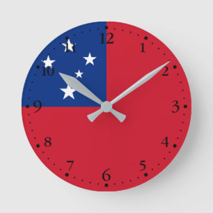 Samoaanse vlag ronde klok