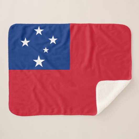 Samoaanse vlag sherpa deken (Voorkant (horizontaal))