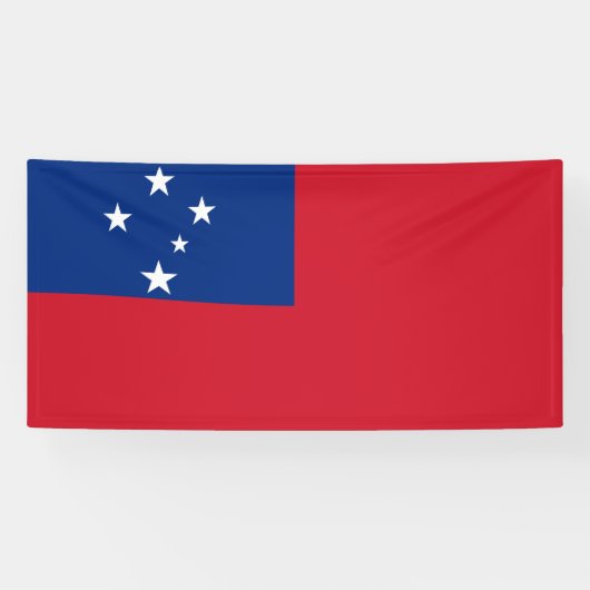 Samoaanse vlag spandoek (Horizontaal)