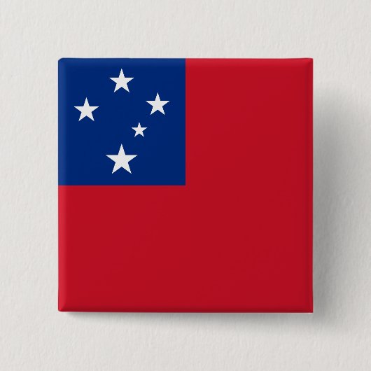 Samoaanse vlag vierkante button 5,1 cm (Voorkant)