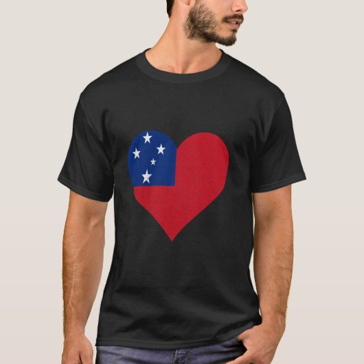 Samoaanse wortels hart Samoaanse vlag Samoa Samoa  T-shirt (Voorkant)