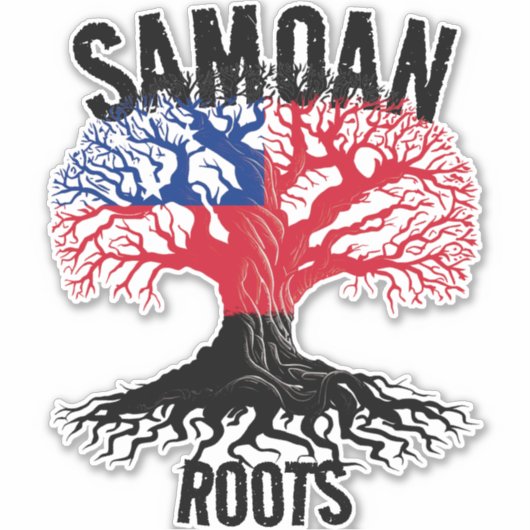SAMOAANSE WORTELS STICKER (Voorkant)