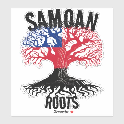 SAMOAANSE WORTELS STICKER (Vel)